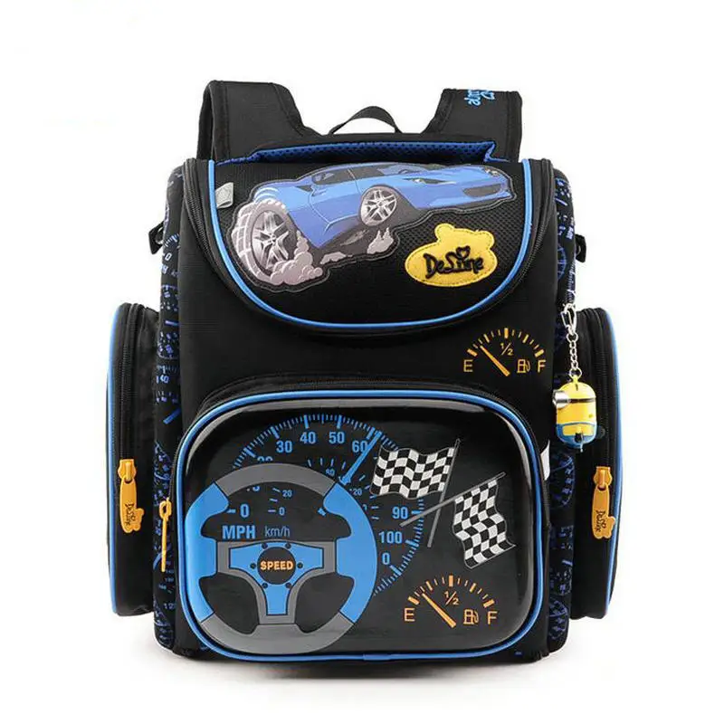 

Delune Brand School Bags for Boys Orthopedic Backpack Plane World Map Pattern Schoolbag Children Grade 1-5 Student Backpack