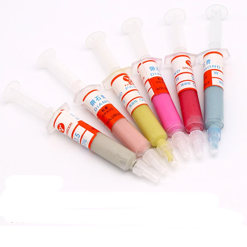 

1pc W0.5-W40 Grit 320-10000 Diamond Abrasive Paste Needle Jewelry Metal Glass Mirror Grinding Polishing Lapping Compound