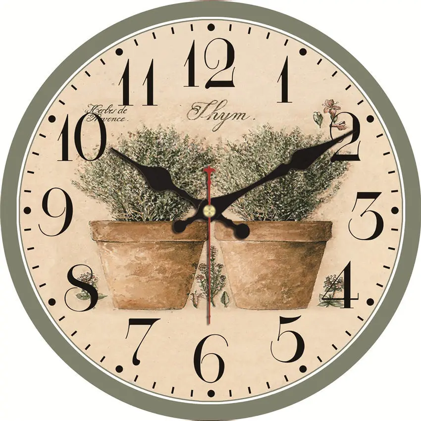 

WONZOM Vintage Wall Clock Flower Design Relogio De Parede Large Silent Clock For Living Room Shabby Chic Kitchen Saat Home Decor