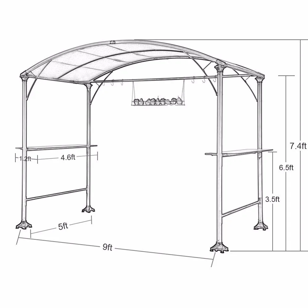 Backyard grill gazebo