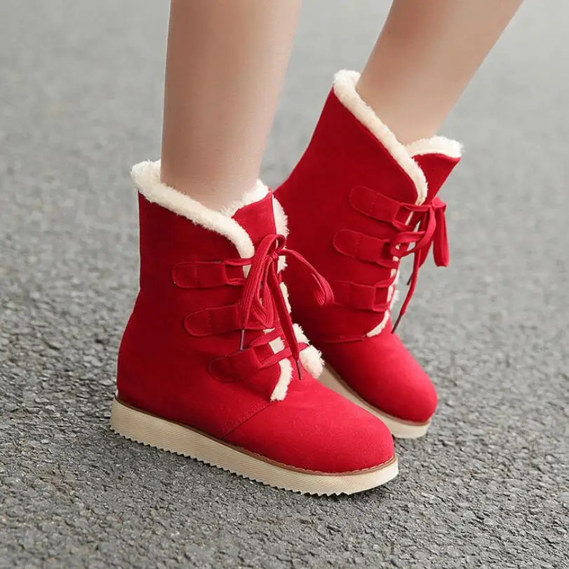 Зимние ботинки, 4 цвета модные женские зимние ботинки новая стильная женская обувь Брендовая обувь Высококачественные ботинки для девочек уличные зимние ботинки, 109 - Color: Red