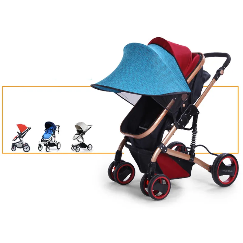 Детская коляска, дождевик, ПВХ, универсальный, защита от ветра и пыли, с окошком, для коляски, коляски, аксессуары для коляски - Цвет: sunshade cloth