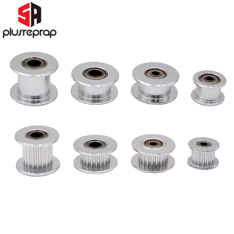 5PCS GT2 Idler Timing Pulley 16//20 Tooth 3//5mm Bore For 6mm Belt 3D Printer