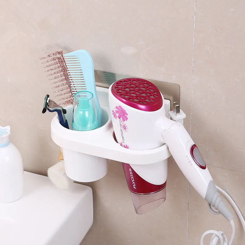 الحمام مجفف الشعر تخزين رفوف غير النزرة عصا الحائط حامل الاكسسوارات إمدادات المنتجات والعتاد البنود الاشياء حالة