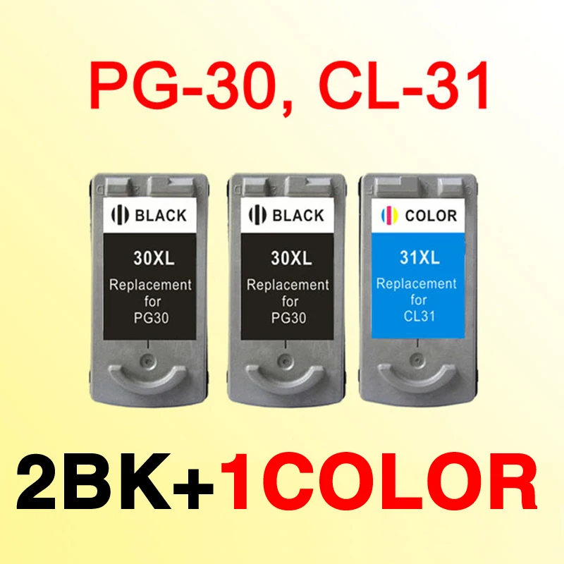 3x Φ чернильные картриджи совместимые с pg30 cl31 CANON MP140 MP210 MP470 MX300 MX310 PIXMA iP1800 iP2600|ink