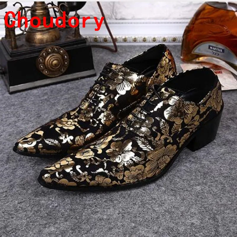 

Choudory British style summer mens dress shoes high heels pointy oxford shoes for men shoes leather velvet loafers