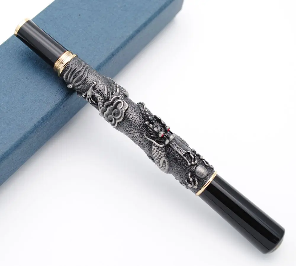 Antique Silver JINHAO Китайский дракон роллер шариковая ручка 0,5 мм Nb - Цвет: Antique Silver