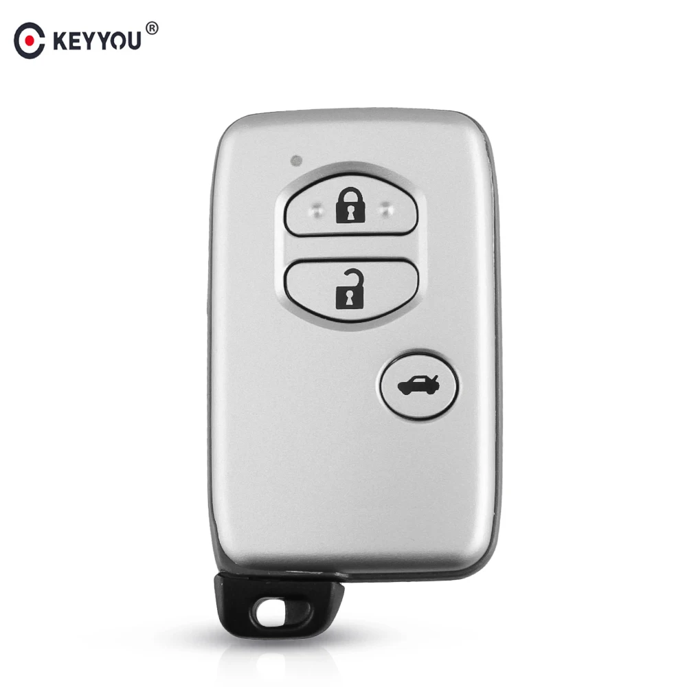 KEYYOU Новый Uncut умный пульт дистанционного ключа чехол для Toyota Land Cruiser Prado Prius Land Avalon Автомобильный ключ крышка с внутренним лезвием