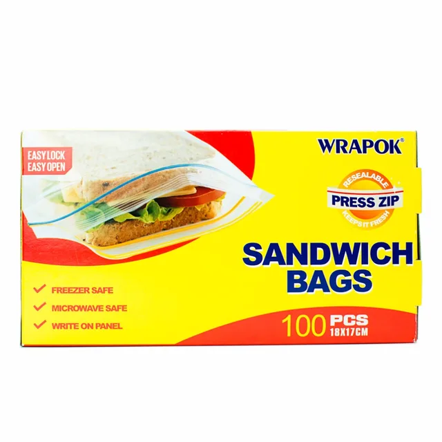 100pcs Pack Pe Food Zipper Freezer Bags Sealer Sandwich Ziplock 100pcs Pack Pe Food Zipper Freezer Bags Sealer Sandwich Ziplock Reclosable Storage Bag