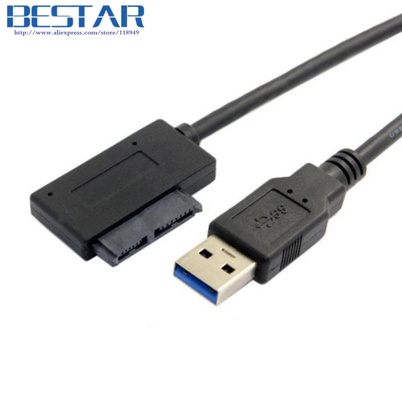 USB 3,0 Slimline SATA 7+ 6 13pin 13 штыревой адаптер 20 см 0,2 м для ноутбука Cd/DVD Rom Оптический привод
