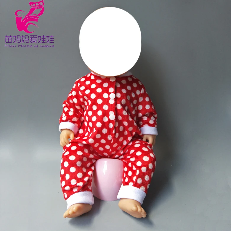 

Dolls Red Rompers Fit 43cm Baby New Born Doll Girl for 18 Inch Doll Clothes Set