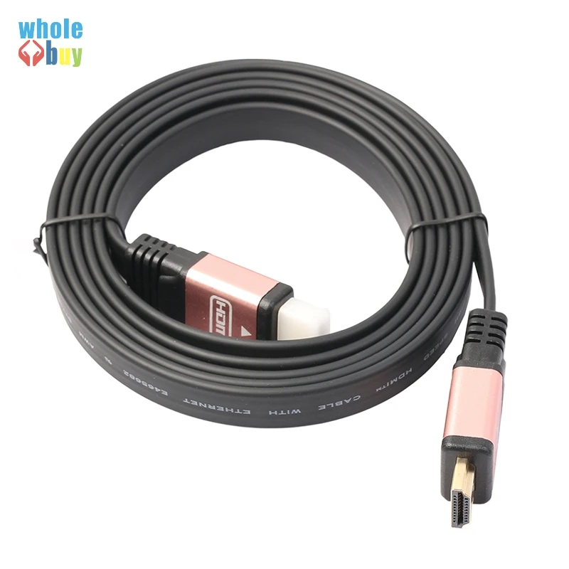 2,0 4K Pro HDMI кабель 1 м/1,8 м/3 м/5 м/10 м позолоченный плоский кабель Поддержка HD Quad HD 1440p 3D HD 2x1080p HD 2160p 50 шт./лот