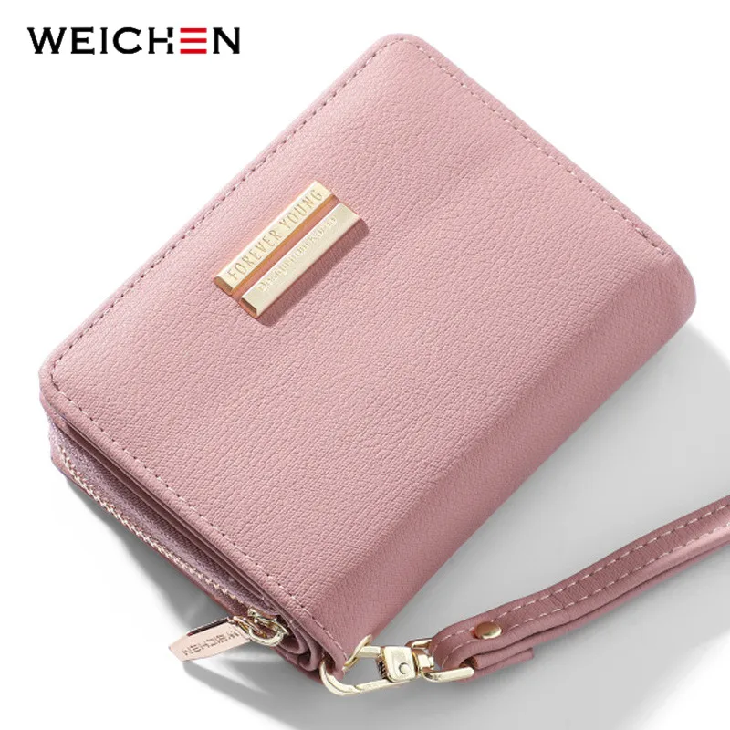 

WEICHEN Brand Designer Small Wallets For Women Card Holder Zipper Coin Purses Ladies Short Clutch Bag Female Wallet High Quality