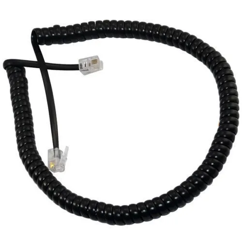 3m 10ft Telephone Extension Cord Lead Phone Coiled Cable Wire Line 4p4c