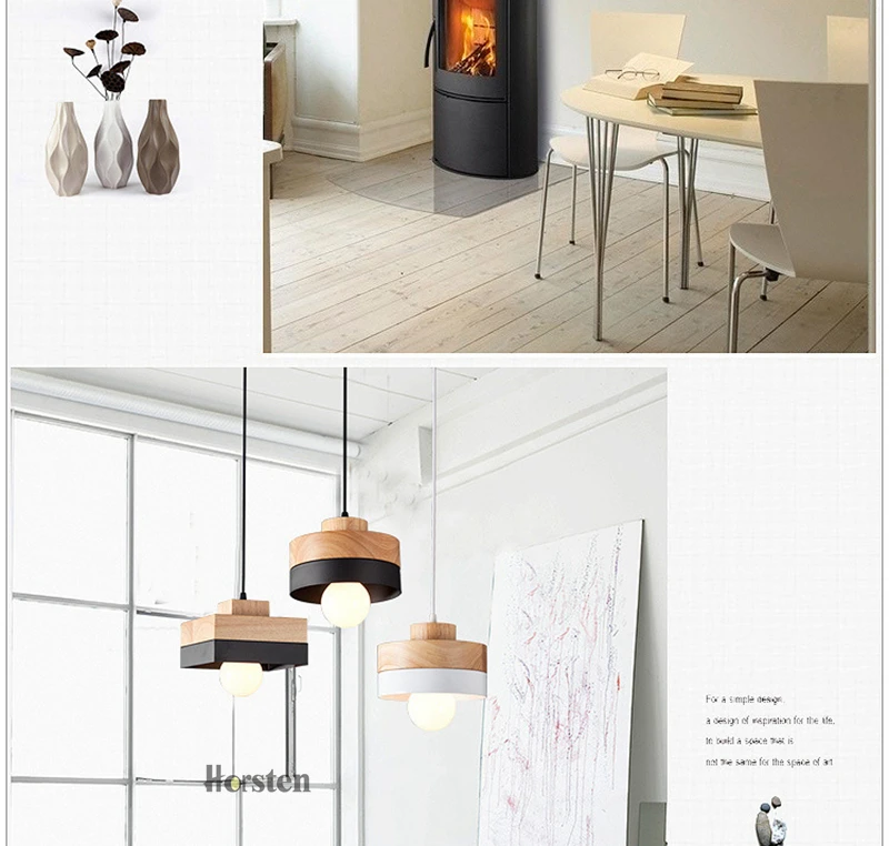 Horsten Modern Nordic Solid Wood Pendant Lights Minimalism Pendant Lamp For Dinning Room Living Room Bar Cafe Hanging Light (2)