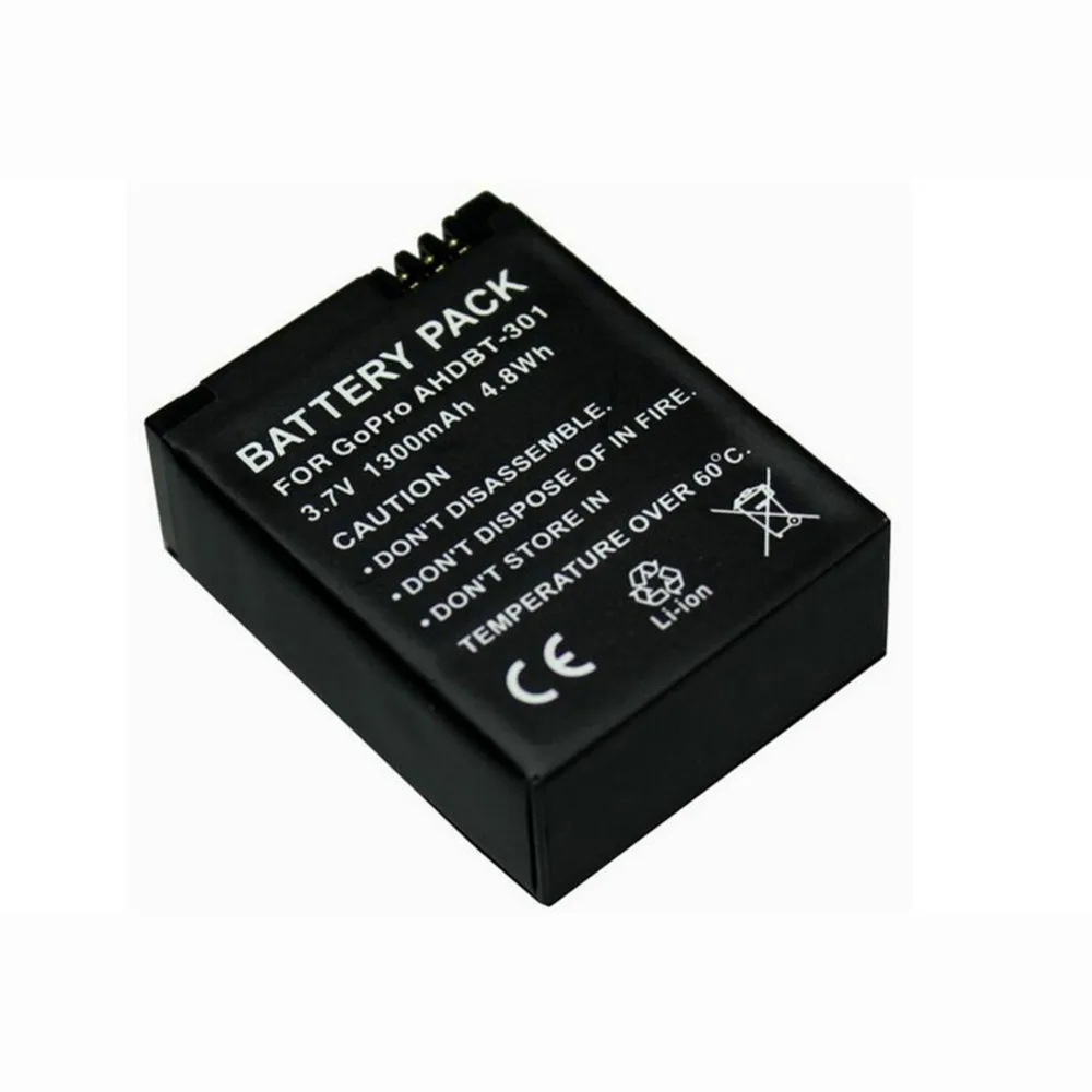 1pc 1300mAh for GoPro AHDBT 201 301 Camera Battery for Gopro Hero 3 3 AHDBT 301