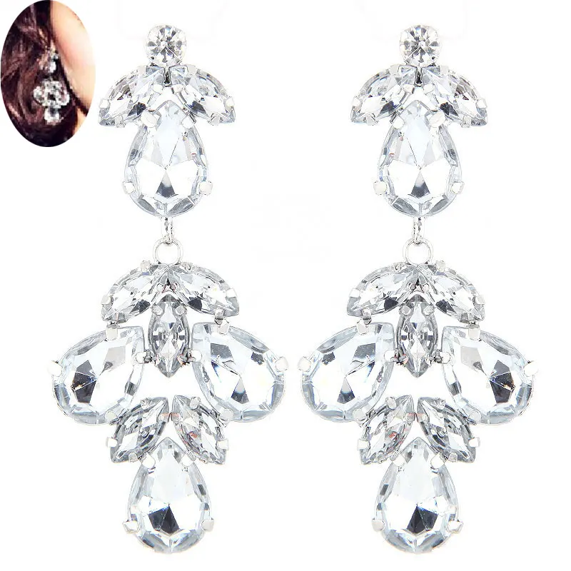 

European Fashion Vintage Jewelry Geometric Resin Stone Long Women Earrings
