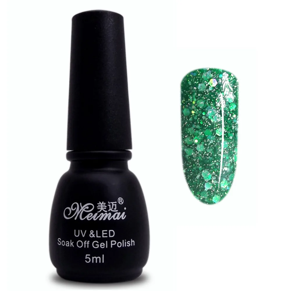 

5ml Nail Glitter SequinGel Polish Soak Off UV Led Polish Gel Colorful Long-lasting Gel Nail Art Designs