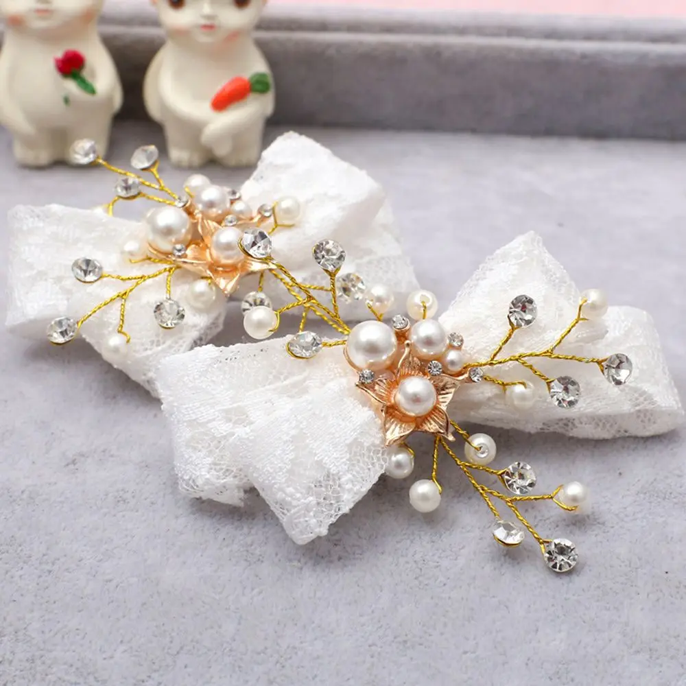 

New handmade head flower hairpin bride pearl linen wedding tiara Hairclip for Women Hairgrip Hair Styling Tools