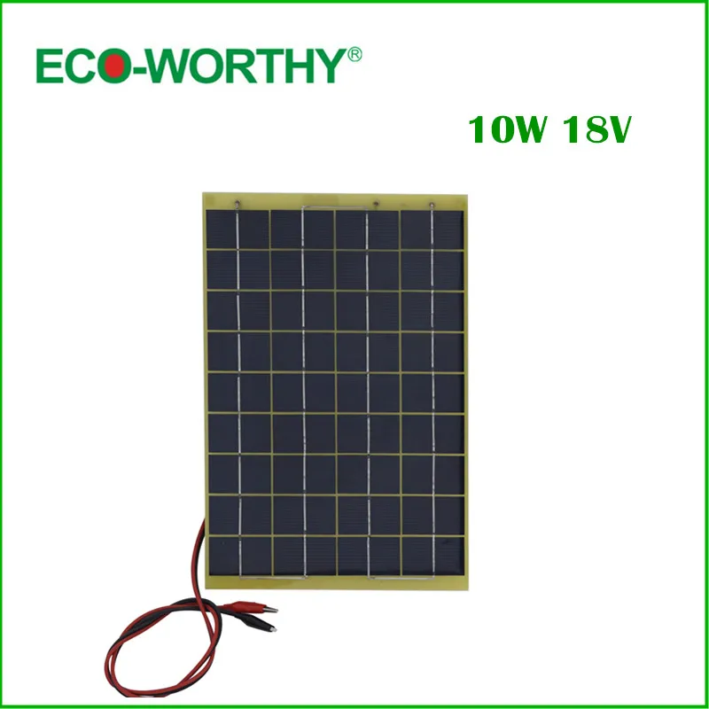 

10 W Epoxy-resin Solar Panel 10w Poly Solar Panel 12v with Diode for Charge 12v Battery