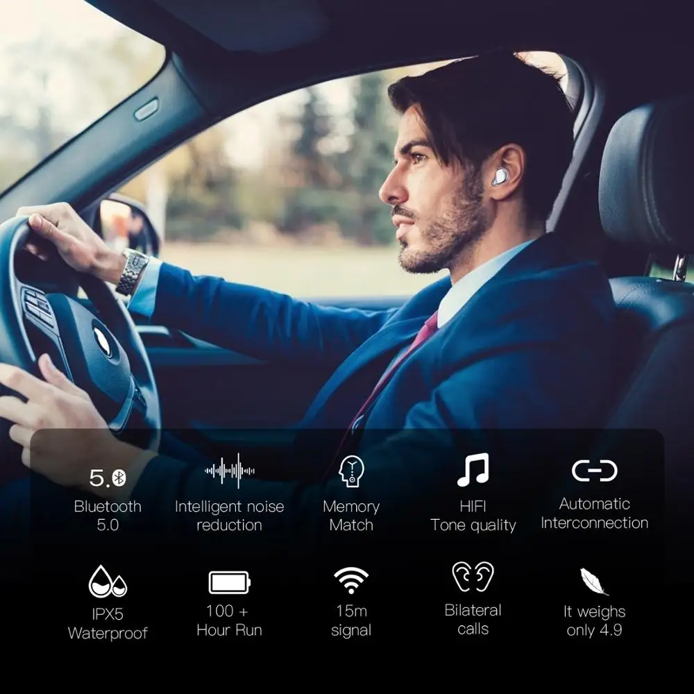 AK Yinyoo A12 SE-9 6D Bluetooth 5.0 TWS Wireless