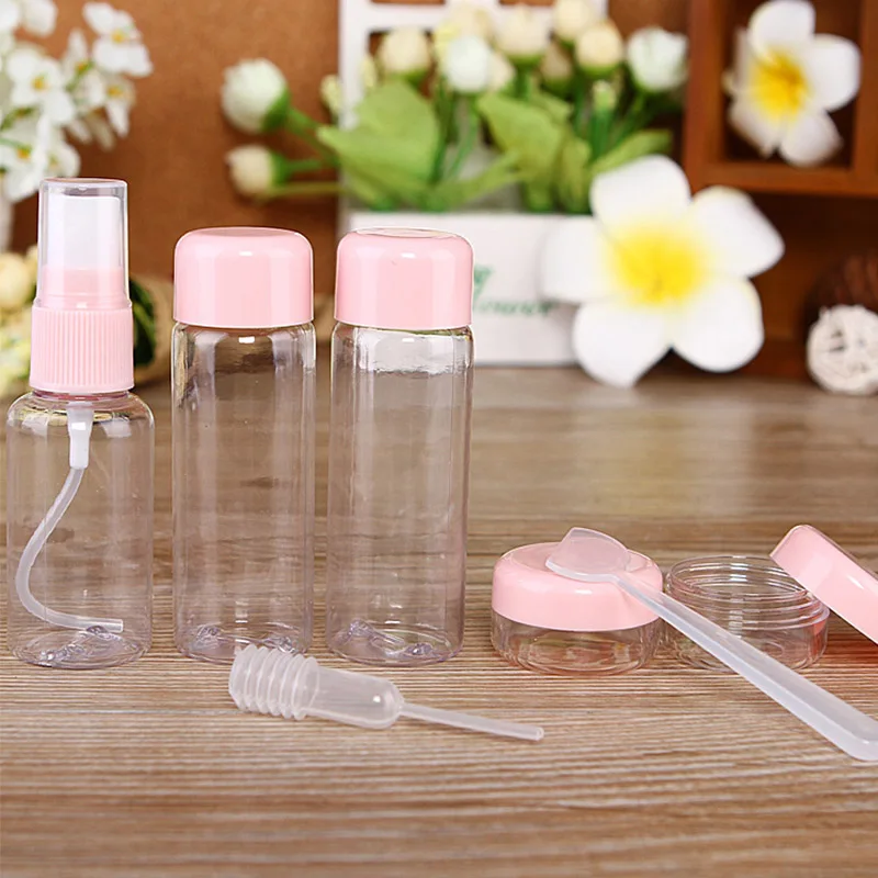 

Pot Cosmetics Container Bottle Transparent Plastic 7PCS/Set Face Cream Bottles Eyeshadow Travel Mini Empty