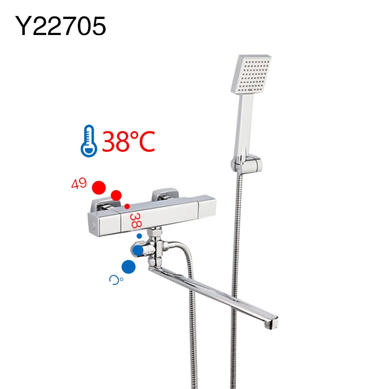 GAPPO смеситель для душа термостат смеситель кран круглый аксессуары водопровод шланг дождь Душевая Головка спа душевая головка - Цвет: Y22705