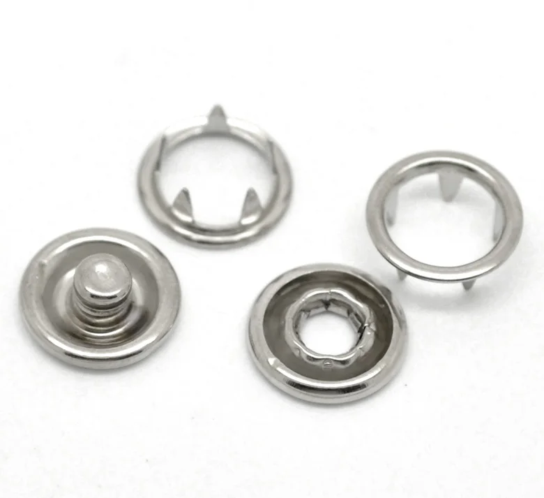 Urijk 100 Sets Open Ring Snap Press Fastener Buttons For Clothing DIY