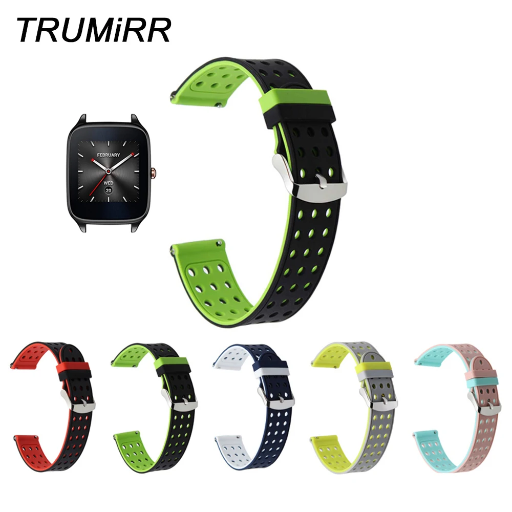 22mm Quick Release Silicone Rubber Watchband for Asus ZenWatch 1 2 Men Gear Neo Live Moto 360 46mm Watch Band Wrist Strap | Наручные часы