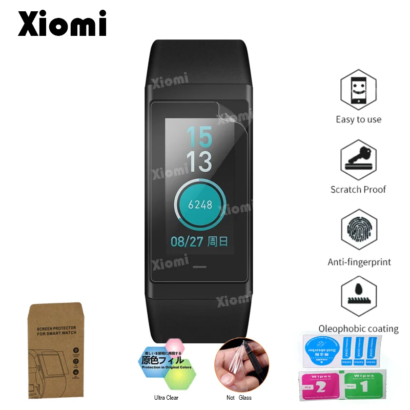 

For Xiaomi Huami Amazfit Cor Midong Smart band Wristband Full Screen Protector Cover Soft TPU Clear Protective Film Guard-@
