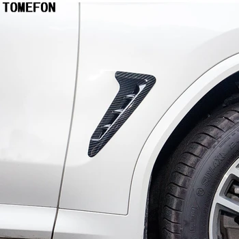 

TOMEFON 2pcs ABS Car Side Leaf Plate Fender Cover Trim Strips Decoration Exterior Styling For BMW X3 G01 G08 2018