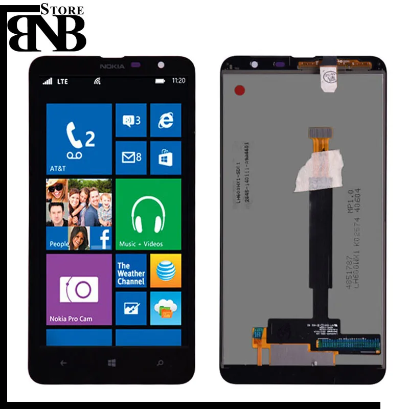 Для Nokia lumia 1320 ЖК-дисплей и сенсорный экран дигитайзер в сборе с рамкой Бесплатная