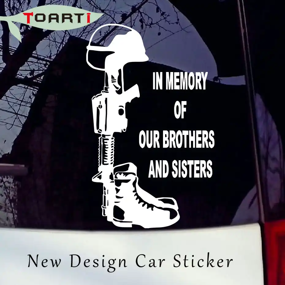 Car Styling Accessories In Memory Of Our Brothers And Sisters Marines Army Navy Car Sticker Removable Laptop Decal Art Design Car Styling Car Accessoriesarmy Car Decals Aliexpress