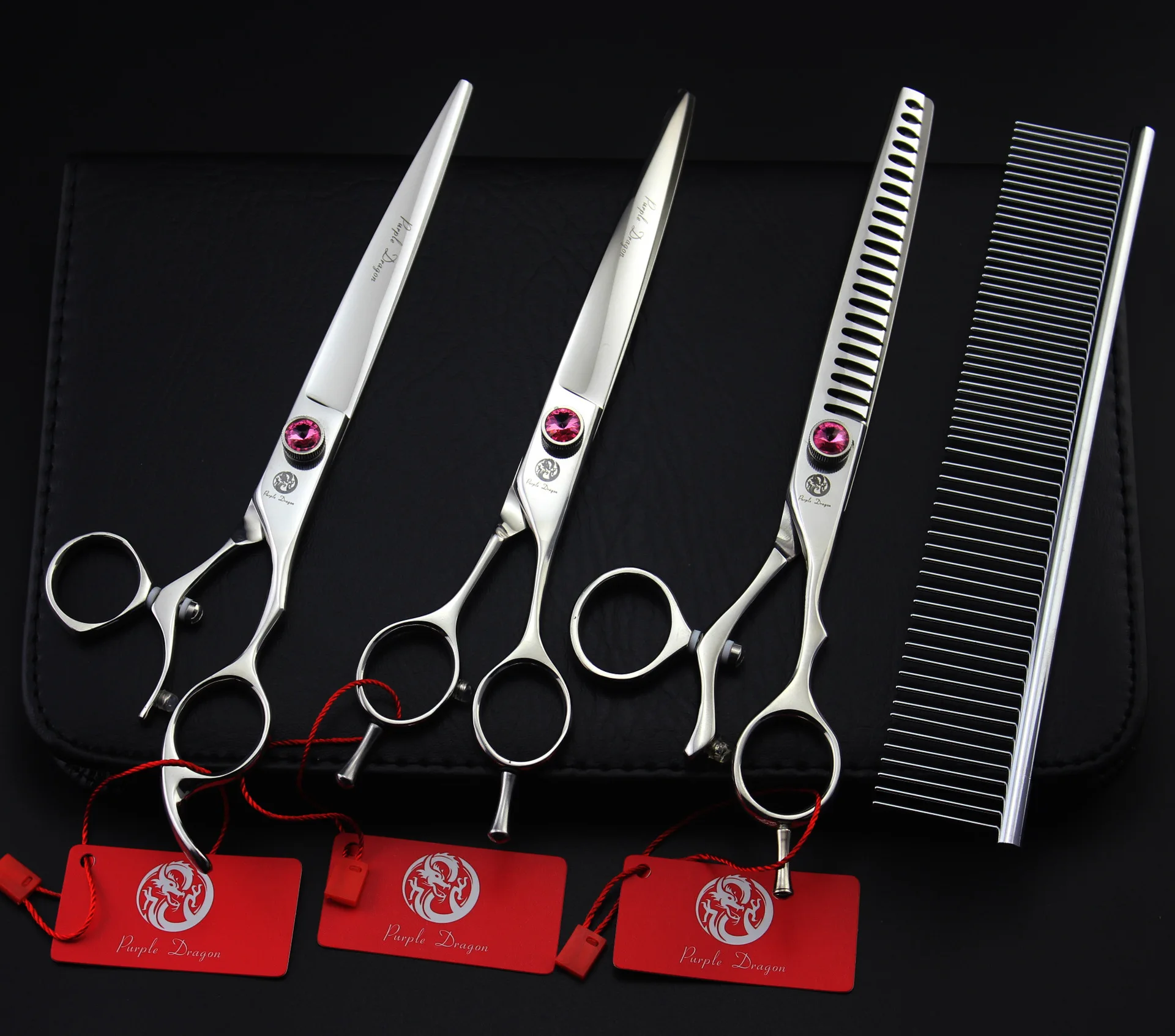 

7.5Inch JP440C 360 Degree Rotation Pet Grooming Scissors Fur Clippers Dog Shears 3Pcs