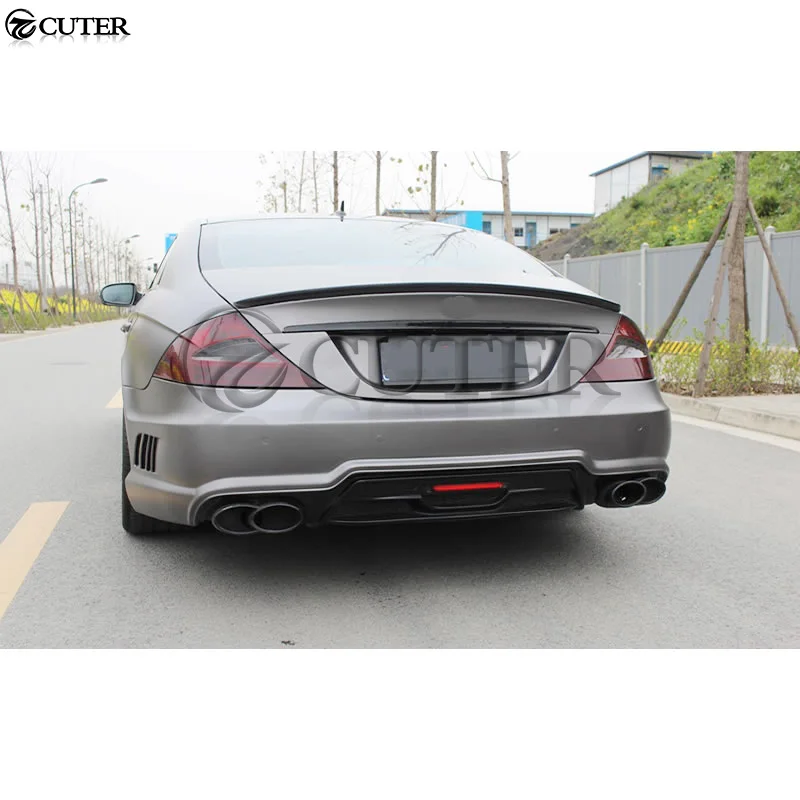 W219 CLS500 FRP передний бампер задний бампер боковые юбки крылья выхлопные трубы для Mercedes-Benz W219 WALD стиль 04-11