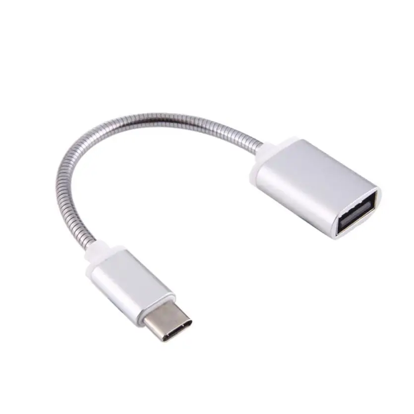 Высокое качество usb type-c OTG конвертер данных адаптер зарядное устройство кабель для samsung Galaxy S8/htc U11 usb зарядное устройство usb адаптер - Цвет: Серебристый