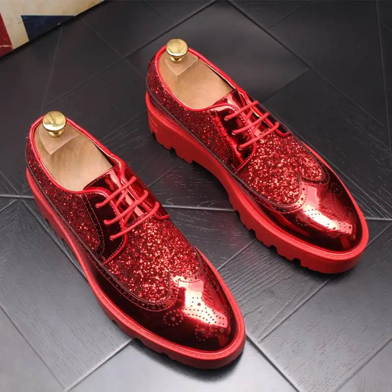 Errfc New Arrival Luxury Men Red Brouge Shoes Fashion Forward Designer ...