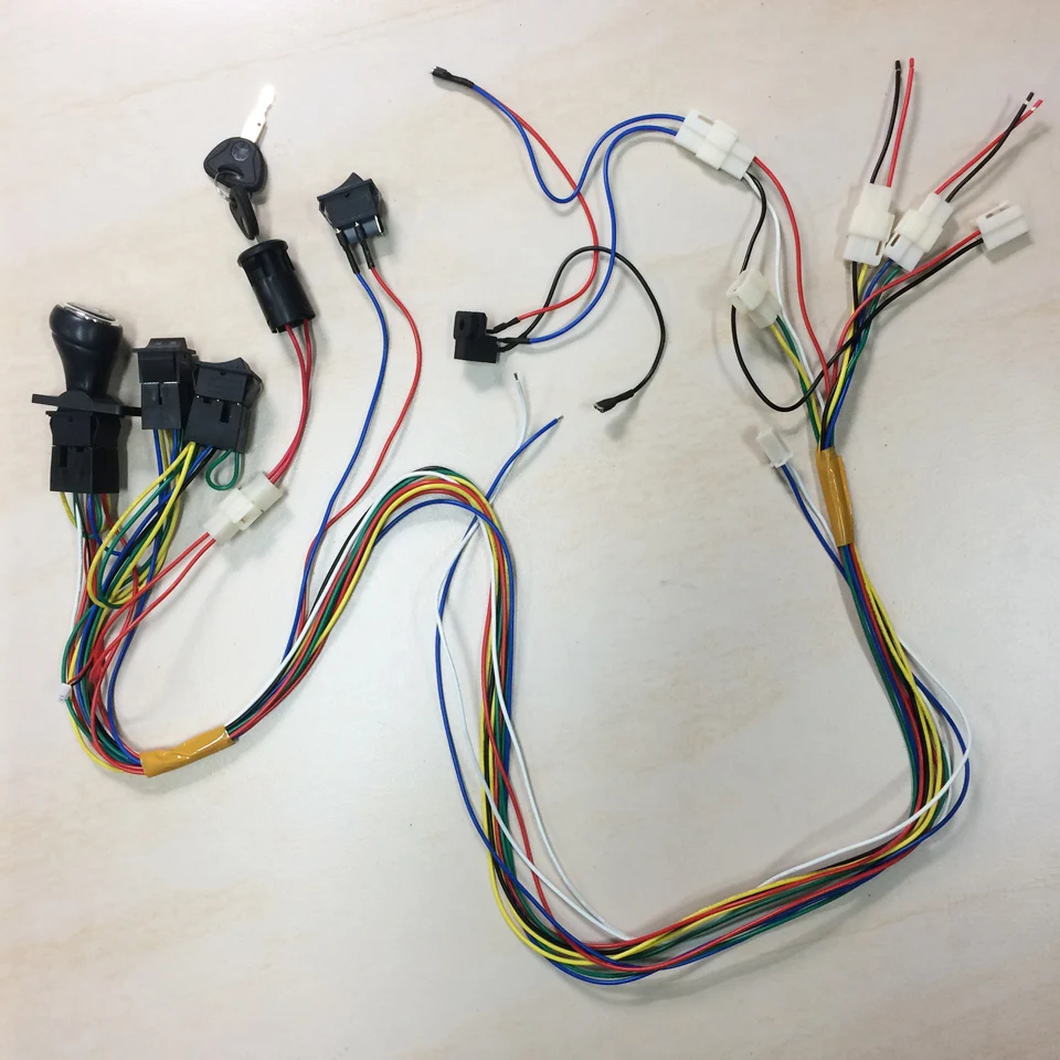 Children electric car DIY modified circuit wires and switch,Self made