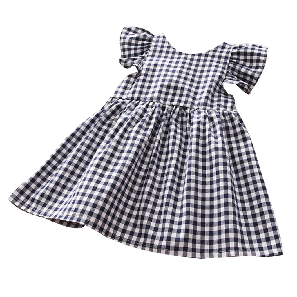 

Kids Baby for Girls Summer check gingham Princess girl summer dress Party Pageant Dresses vestido infantil baby girl Toddler