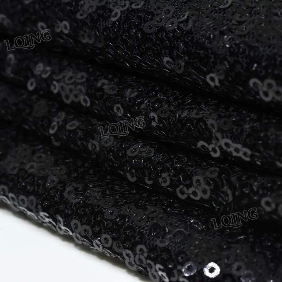 black sequin fabric-04
