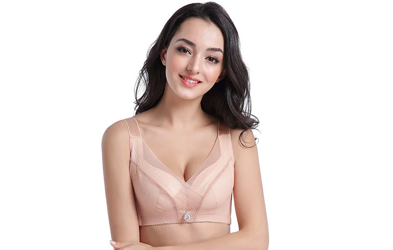 Jerrinut Sexy Bra Seamless Plus Size Bra Underwear Lace Bra Women Wire Free Breathable Push Up Bras For Women Lingerie Size 11 (1)