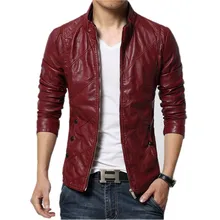 Autumn Soft Faux Leather Jackets Men 2018 Fashion Solid Slim Fit Motorcycle Jacket Top Quality Men Coats jaqueta de couro 5XL-M