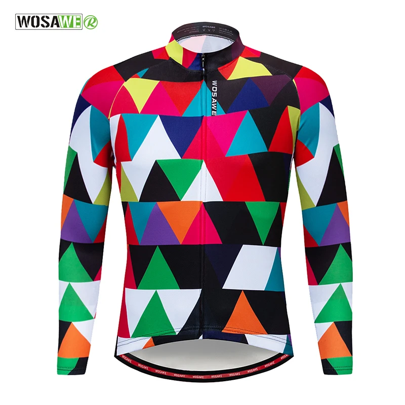 

WOSAWE Long Sleeve Cycling Jersey 100%Polyester Outdoor Sports Bike Clothing Ropa Ciclismo DH Spring/Autumn Wear Bike Jerseys