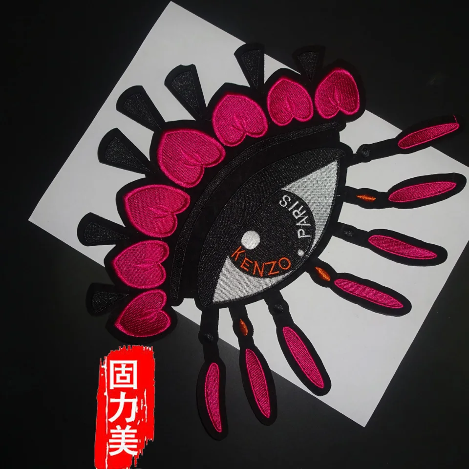 

1pc PARIS Clothing accessories large cloth T-shirt performance sew clothing diy decorative decals big eye brand patch