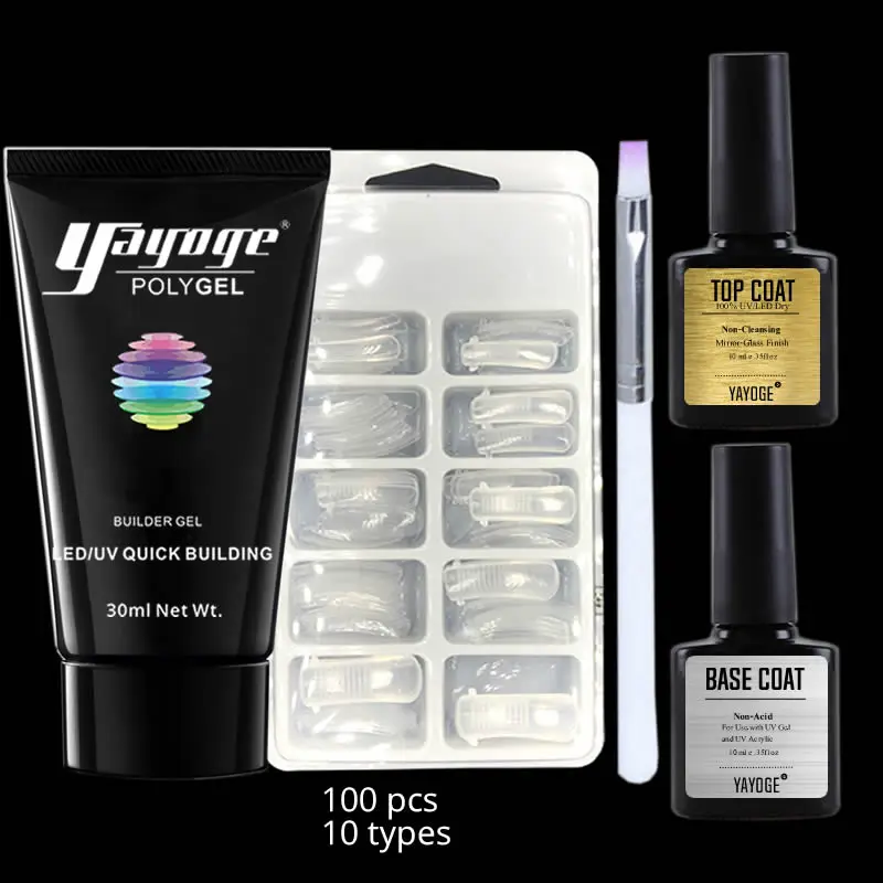 

YAYOGE Nail builder poly gel varnish polish set Polygel kit Quick Building Extension Clear Camouflage UV LED Sculpting lacquer