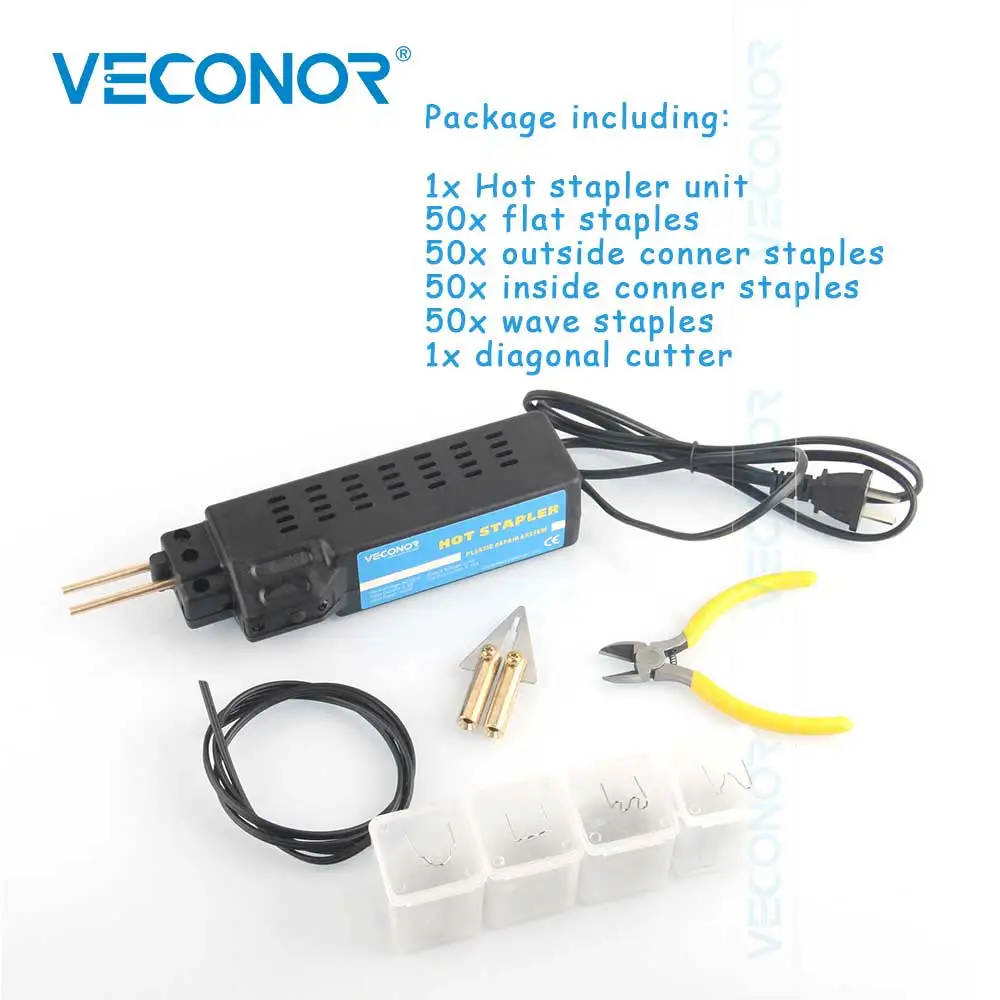 Цена Hauvrex Профессиональные Горячие Степлер Пластик ремонт Системы сварочный пистолет бампер обтекатель Авто Для тела инструмент Пластик сварщи...