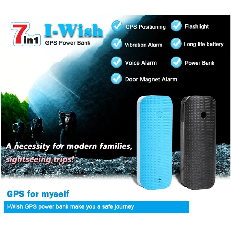 Prazata GPS Tracker Car Tracking Device 2G GSM GPS Locator Power Bank Flashlight Real time SOS Magnet Shock Alarm Free Web APP