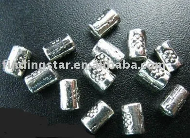 

FREE SHIPPING 1500Pcs Tibetan silver ornate tube spacer beads A408