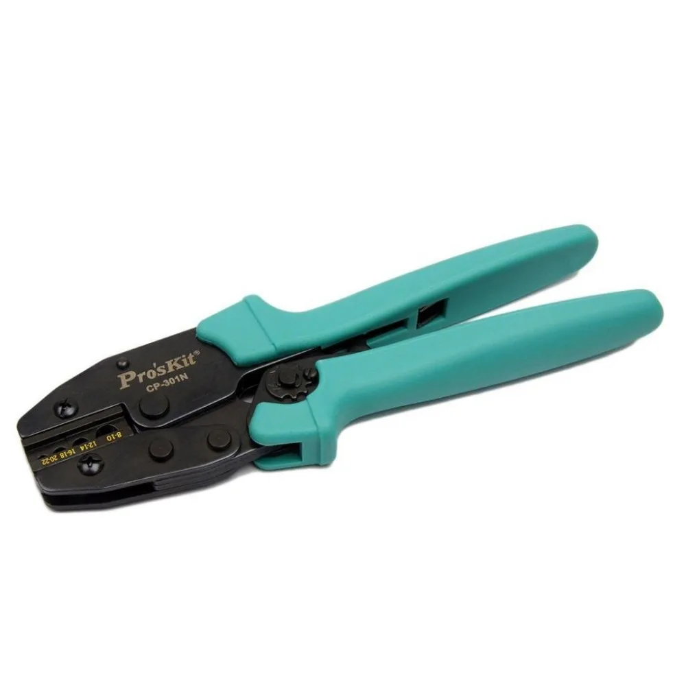 

Pro'sKit CP-301N Non-insulated Terminal Crimping Tool High Quality Y.O Naked Terminal Ratchet Crimping Pliers Wire Stripper