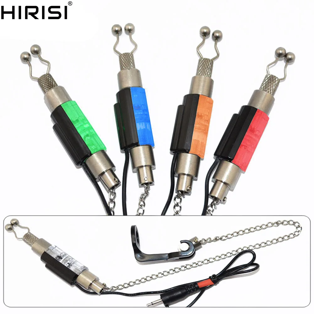 

4 Carp Fishing Swingers Hanger Drop Off Indicator LED Illuminated for Bite Alarms
